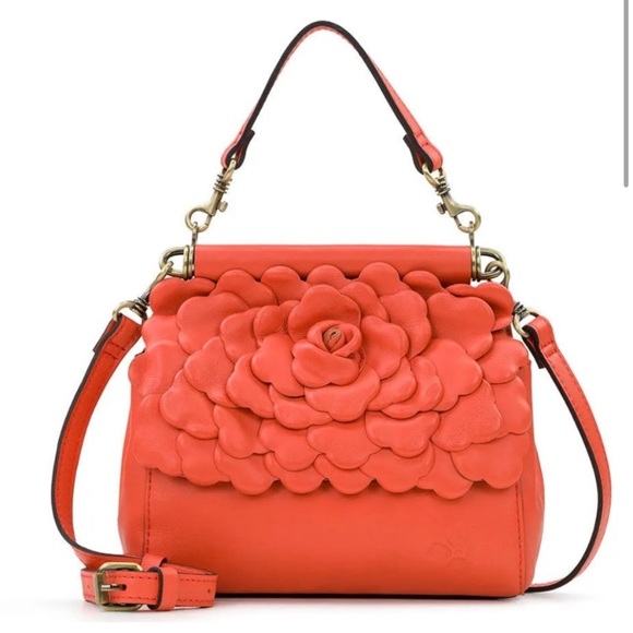 NWT Women’s PATRICIA NASH Noelle Top Handle Bag Petals Coral crossbody $200 - Picture 3 of 8